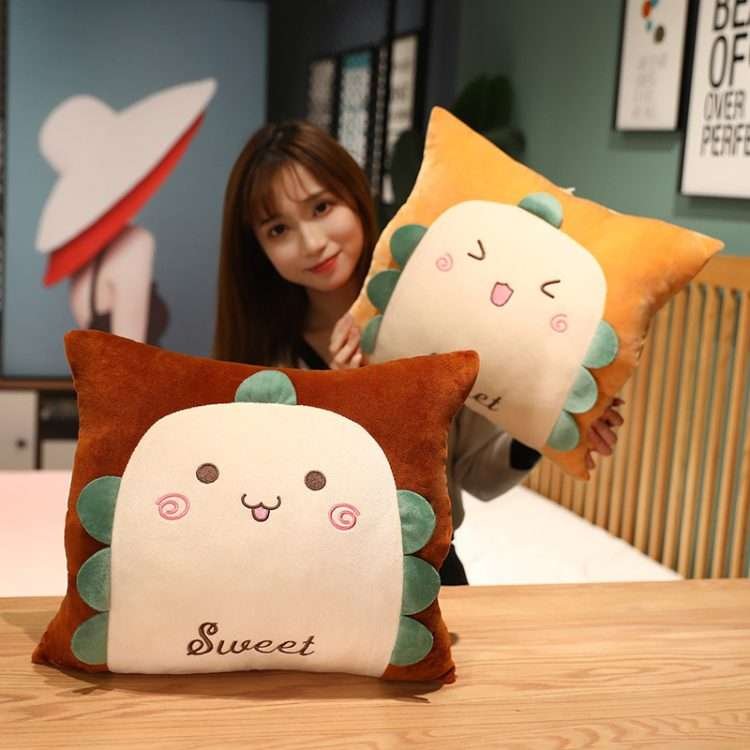 Air conditioning blanket wholesale cartoon pillow quilt 3 in 1 pillow blanket dual-use insertable pillow office nap - Image 3