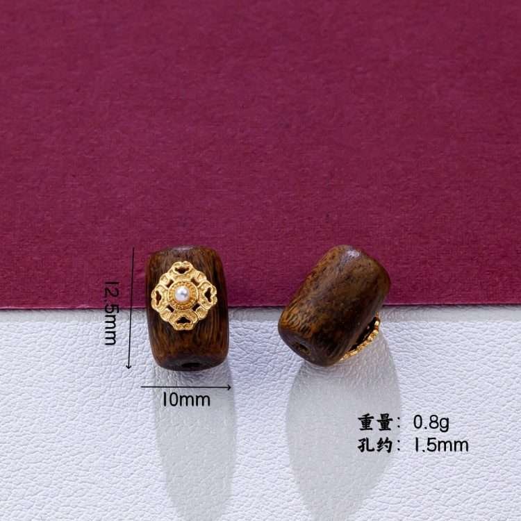 Natural incense five-way God of Wealth spacer beads barrel beads accessories ancient sand gold bracelet necklace string jewelry DIY handmade accessories - Image 12