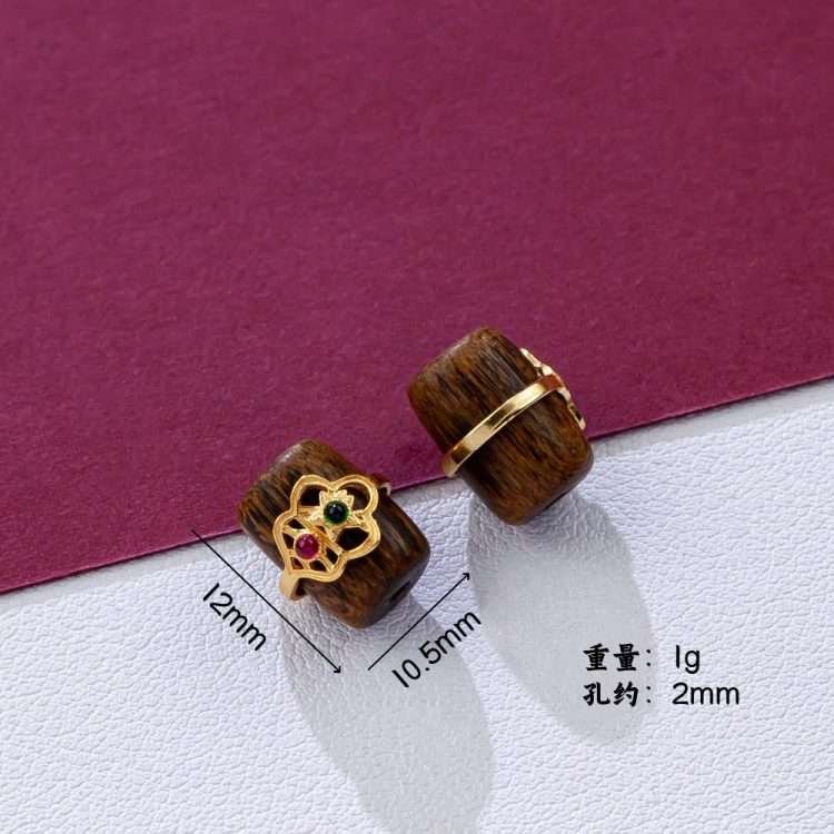 Natural incense five-way God of Wealth spacer beads barrel beads accessories ancient sand gold bracelet necklace string jewelry DIY handmade accessories - Image 10