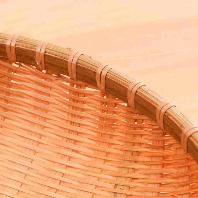 Hand-woven Bamboo Basket Smoked Round Bamboo Sieve Household Fruit Basket Storage Basket Cake Shop Hotel Supplies - Image 6