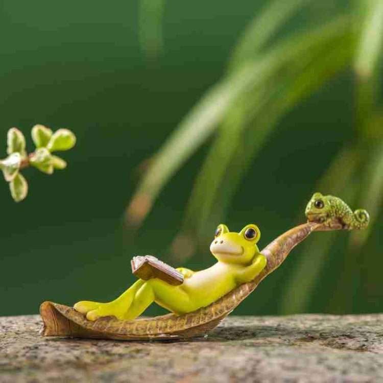 Rustic personality cute animals small frog ornaments micro landscape flower pots potted plants balcony decorations crafts - Image 6