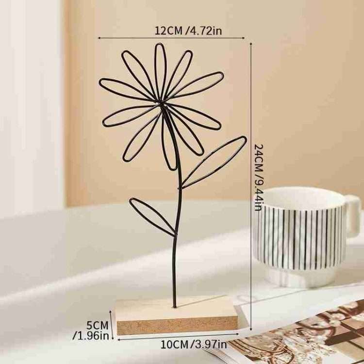 Scandinavian style light luxury metal crafts creative home living room entrance wine cabinet decorations iron silver Apricot Leaf Ornament - Image 4