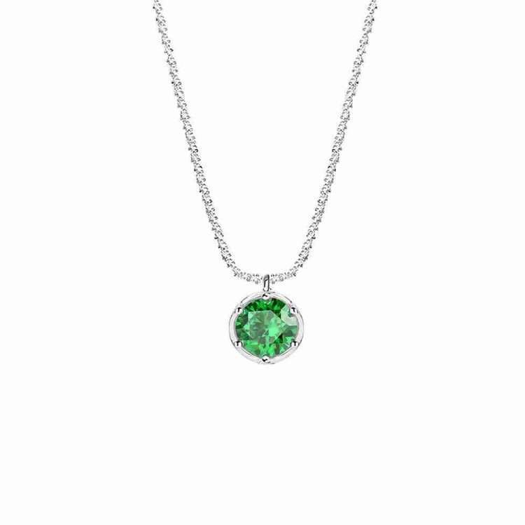 Sparkling Sterling Silver S925 Simple Moissanite Necklace Pendant Chain Light Luxury - Image 4