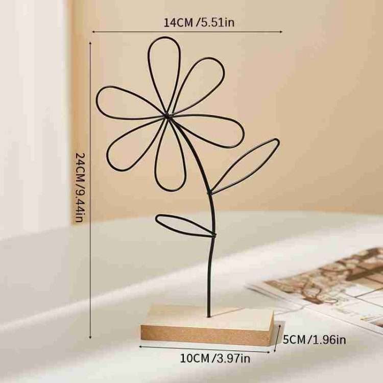 Scandinavian style light luxury metal crafts creative home living room entrance wine cabinet decorations iron silver Apricot Leaf Ornament - Image 7