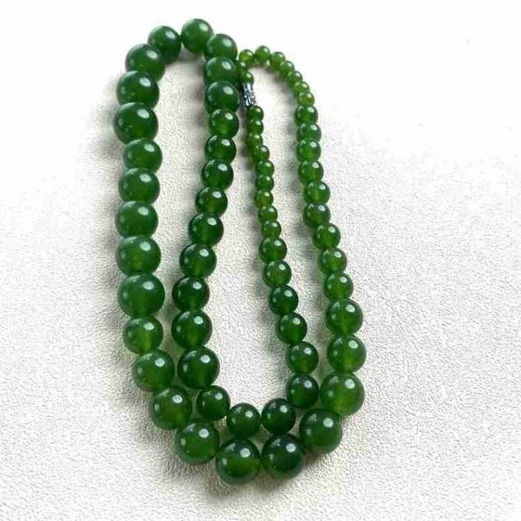Jade Jade Round Beads Handmade Beaded Necklace Pendant - Image 4
