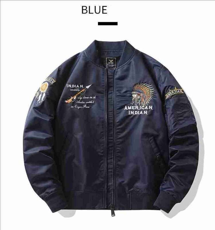 Spring and autumn new air force ma1 pilot jacket men's heavy embroidery baseball suit large size coat workwear jacket - Image 7