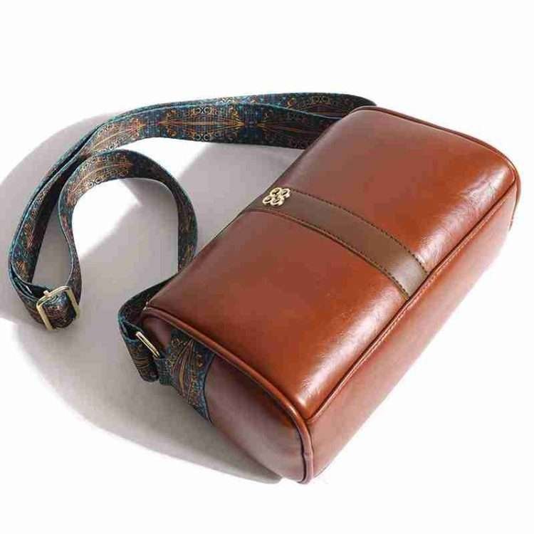New fashion retro oil waxed leather shoulder bag versatile leisure crossbody pillow bag - Image 12