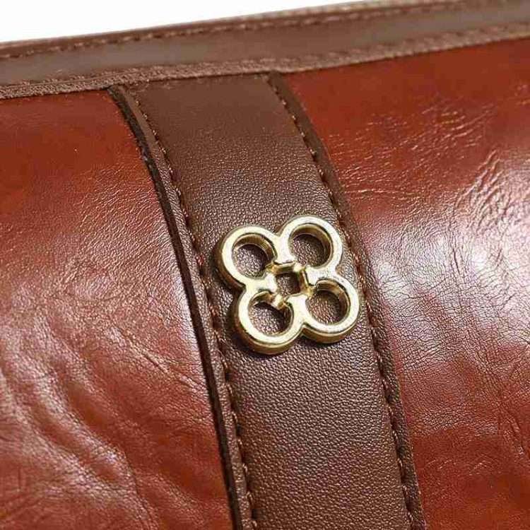 New fashion retro oil waxed leather shoulder bag versatile leisure crossbody pillow bag - Image 15