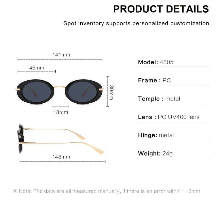 New oval glasses narrow frame fashion ladies sunglasses outing wear UV protection too Sunglasses for men - Image 11