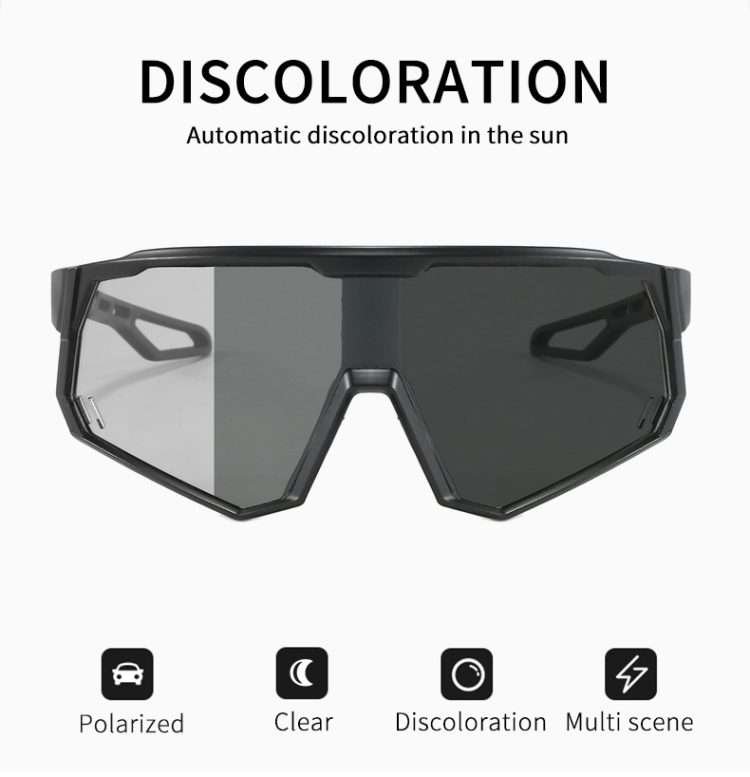 New sports cycling colour changing sunglasses for men and women large frame cycling sunglasses polarised sun eyes Sunglasses - Image 5