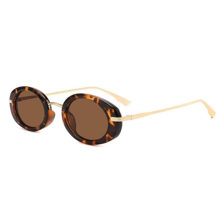 New oval glasses narrow frame fashion ladies sunglasses outing wear UV protection too Sunglasses for men - Image 9