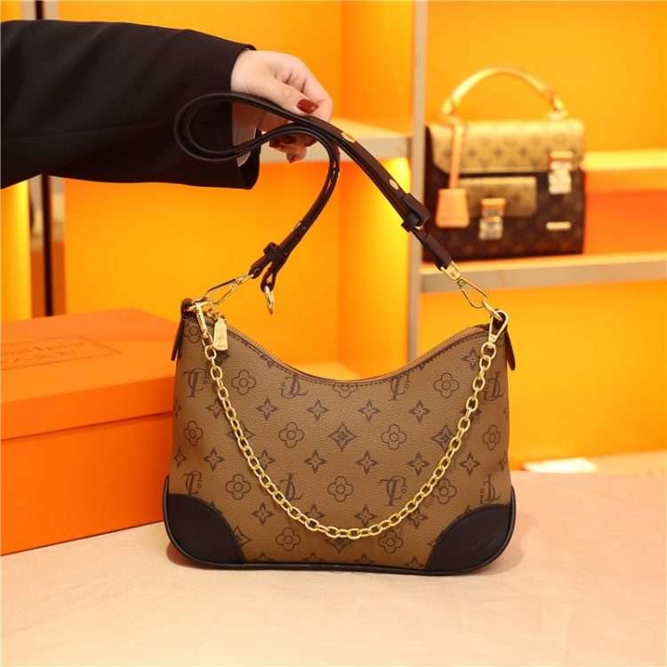 Crossbody dumpling bag women's bag 2024 new senior old flowers croissant bag hundred models large capacity shoulder armpit bag - Image 3