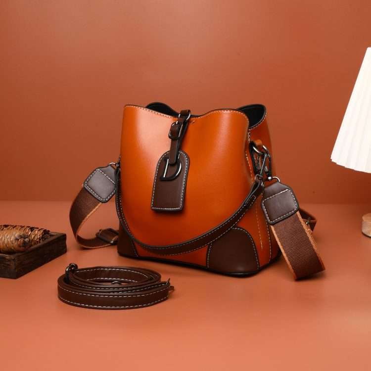 Suni niche light luxury women's bag bag senior texture bucket bag bag 2024 new retro fashion single Shoulder Crossbody Bag - Image 5
