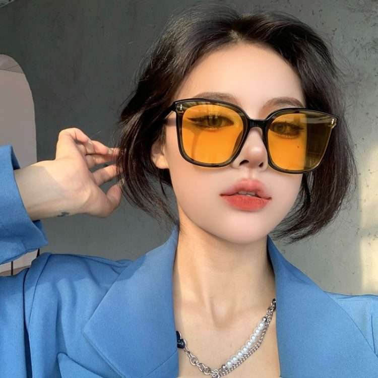 New tiktok net red the same paragraph sun shading sunglasses men and women driving UV protection large frame square frame sunglasses - Image 4