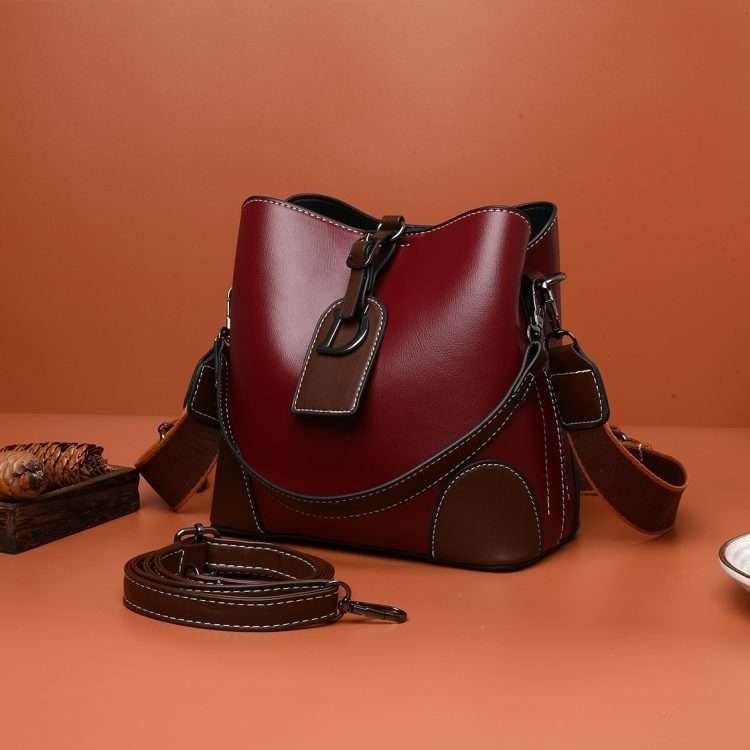 Suni niche light luxury women's bag bag senior texture bucket bag bag 2024 new retro fashion single Shoulder Crossbody Bag - Image 6