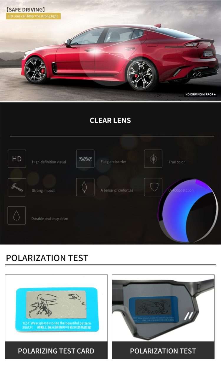 New sports cycling colour changing sunglasses for men and women large frame cycling sunglasses polarised sun eyes Sunglasses - Image 10