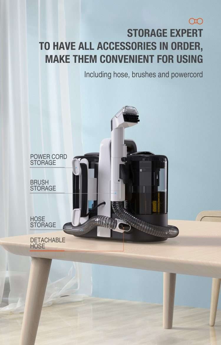 Home Corded Fabric Cleaner Small Multi-functional Removable Sofa Blanket Curtains Cleaner - Image 8